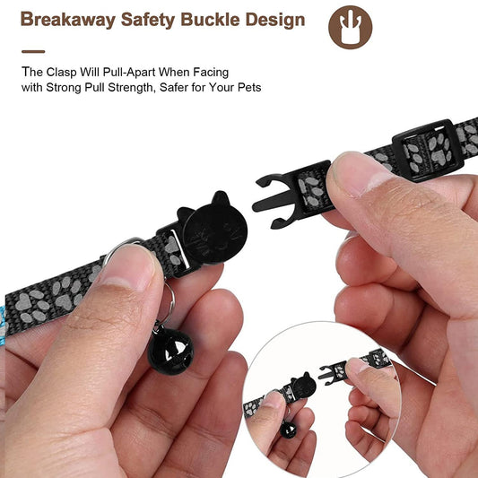 GPS Tracker for Cats, Mini GPS Pet Tracker with Collar, IP68 Waterproof Cat Trackers Collar,No Monthly Fee,Work with Apple Find My(iOS Only),Smart Trackers for Pets(Black)